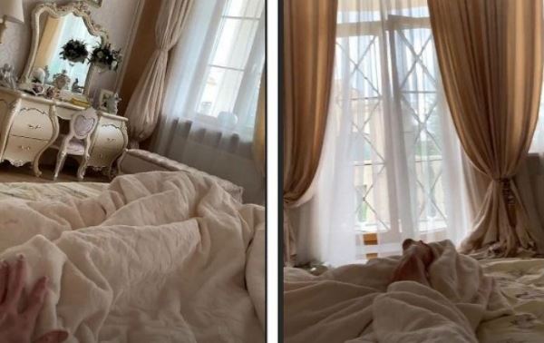 <br />
Волочкова показала себя в постели с любимым<br />

